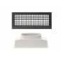 Grille double déflexion anthracite + plénum abs 400x150