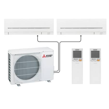 Multisplit Mitsubishi Electric MXZ-2F53VFHZ bi split mural compat