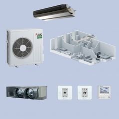 Pack gainable Mitsubishi-Electric 3.5kw pour 40m² 2 pièces Airzone