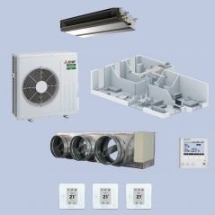 Pack gainable Mitsubishi-Electric 3.5kw pour 40m² 3 pièces Airzone